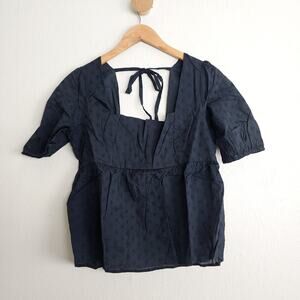 NEW Modcloth Black Farming Daisies Babydoll Top